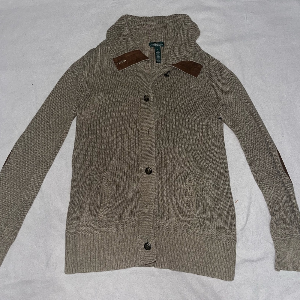 Ralph Lauren Men’s Green Buttoned Knit Cardigan Sweater